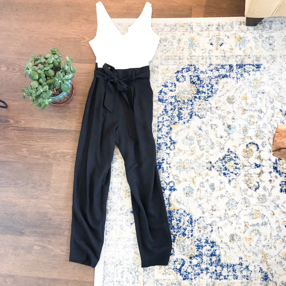 Black and White Jumpsuit Romper